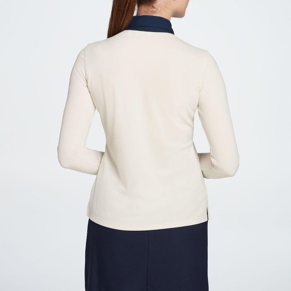 New Lady Hagen Women's Pique Long Sleeve Golf Polo - Picture 3 of 4